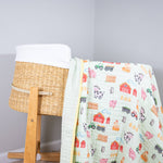 Little Farmer Baby Toddler Muslin Blanket Baby Accessories LollyBanks