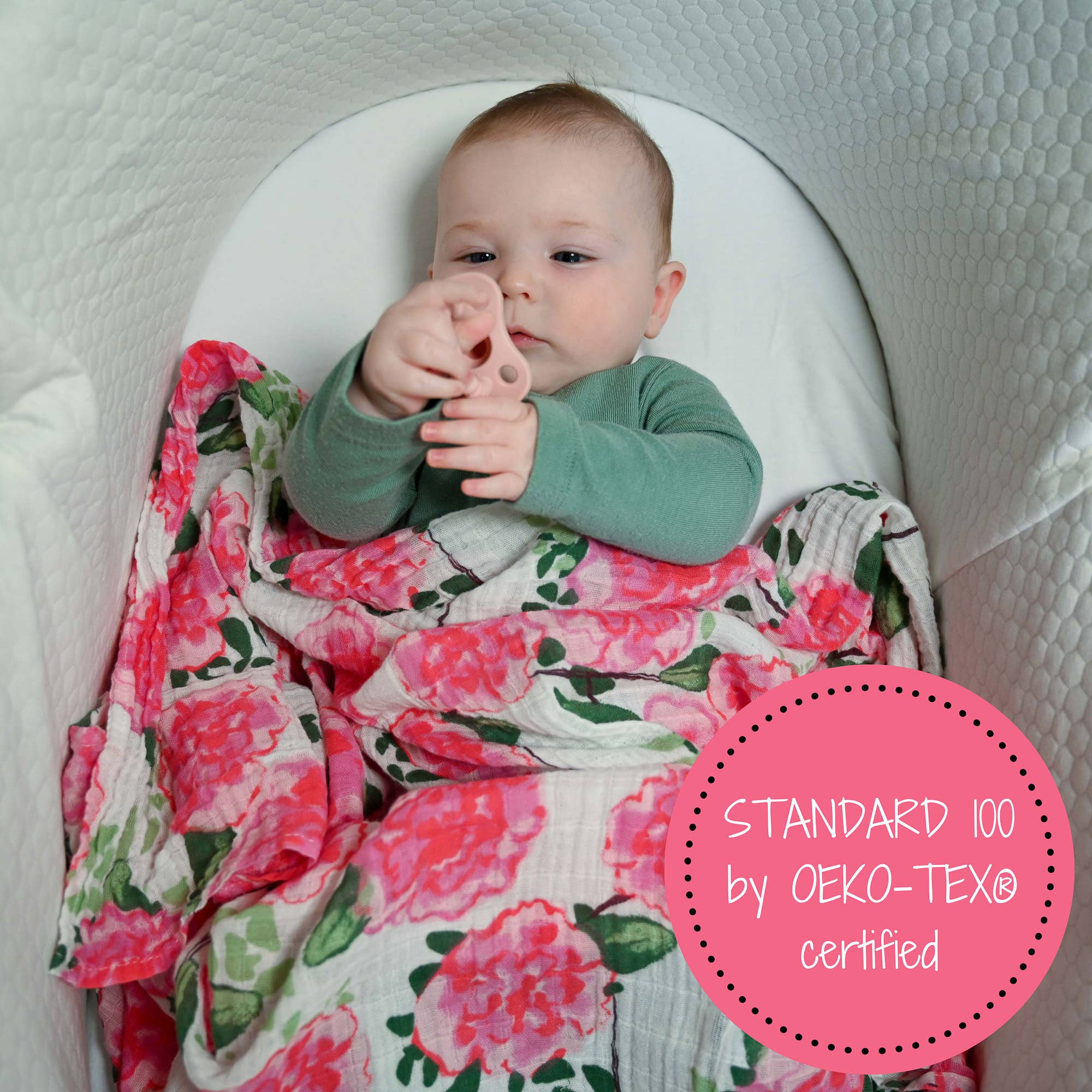 Live Life in Full Bloom Baby Muslin Swaddle Blanket Baby Accessories LollyBanks