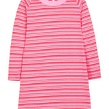 Long Sleeved T-Shirt Dress - Cambridge Stripe Girls Play Dresses Bisby