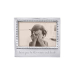 Love You to the Moon & Back Beaded 4x6 Frame Home Decor Mariposa