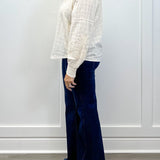 L/S Blouse w/ Applique Sleeves - Moonstone Tops Tribal