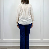 L/S Blouse w/ Applique Sleeves - Moonstone Tops Tribal
