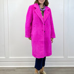 L/S Button Front Coat w/ Lining - Pink Flambe Outerwear Tribal