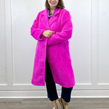 L/S Button Front Coat w/ Lining - Pink Flambe Outerwear Tribal