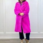 L/S Button Front Coat w/ Lining - Pink Flambe Outerwear Tribal