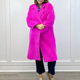 L/S Button Front Coat w/ Lining - Pink Flambe Outerwear Tribal