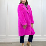 L/S Button Front Coat w/ Lining - Pink Flambe Outerwear Tribal