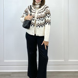 L/S Button Front Sweater Cardigan - Moonstone Sweaters Tribal