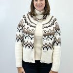 L/S Button Front Sweater Cardigan - Moonstone Sweaters Tribal