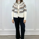 L/S Button Front Sweater Cardigan - Moonstone Sweaters Tribal
