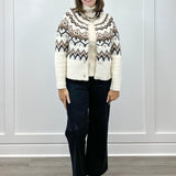 L/S Button Front Sweater Cardigan - Moonstone Sweaters Tribal