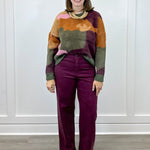 L/S Crew Neck Intarsia Sweater - Ginger Spice - Sugar Babies Children's Boutique/Meg's Shoppe