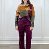 L/S Crew Neck Intarsia Sweater - Ginger Spice - Sugar Babies Children's Boutique/Meg's Shoppe