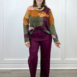 L/S Crew Neck Intarsia Sweater - Ginger Spice - Sugar Babies Children's Boutique/Meg's Shoppe