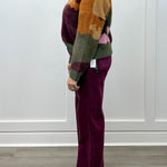 L/S Crew Neck Intarsia Sweater - Ginger Spice - Sugar Babies Children's Boutique/Meg's Shoppe