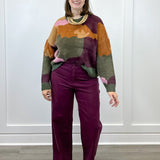 L/S Crew Neck Intarsia Sweater - Ginger Spice - Sugar Babies Children's Boutique/Meg's Shoppe
