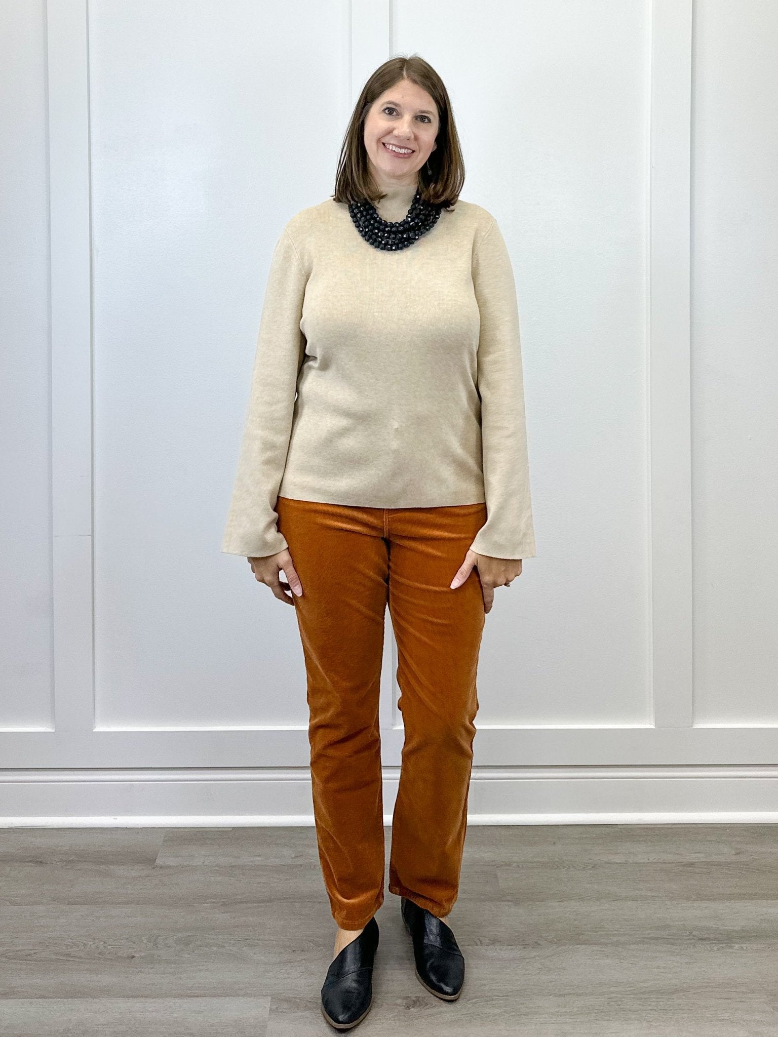 L/S Funnel Neck Sweater - Latte Sweaters Tribal