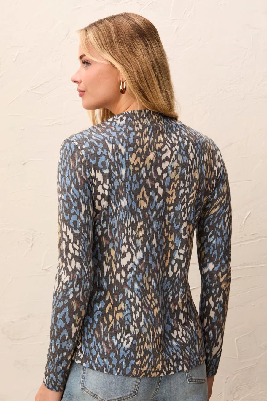 L/S Funnel Neck Top - Satin Sky - Sugar Babies Children's Boutique/Meg's Shoppe