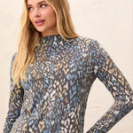 L/S Funnel Neck Top - Satin Sky - Sugar Babies Children's Boutique/Meg's Shoppe