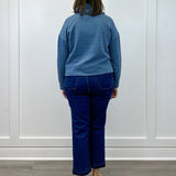 L/S Funnel Neck Top - Slate Blue Tops Tribal