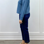 L/S Funnel Neck Top - Slate Blue Tops Tribal