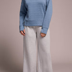 L/S Funnel Neck Top - Slate Blue Tops Tribal