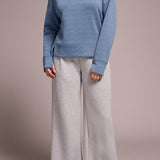 L/S Funnel Neck Top - Slate Blue Tops Tribal