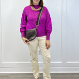 L/S Mock Neck Sweater - Pink Flambe Sweaters Tribal