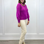 L/S Mock Neck Sweater - Pink Flambe Sweaters Tribal
