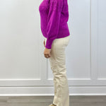 L/S Mock Neck Sweater - Pink Flambe Sweaters Tribal
