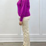 L/S Mock Neck Sweater - Pink Flambe Sweaters Tribal