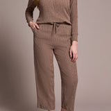 L/S Mock Neck Top - Fossil Tops Tribal