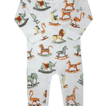 L/S Playtime Romper - Swaying Safari Boys Bubbles + Rompers Heyward House