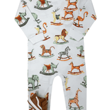 L/S Playtime Romper - Swaying Safari Boys Bubbles + Rompers Heyward House