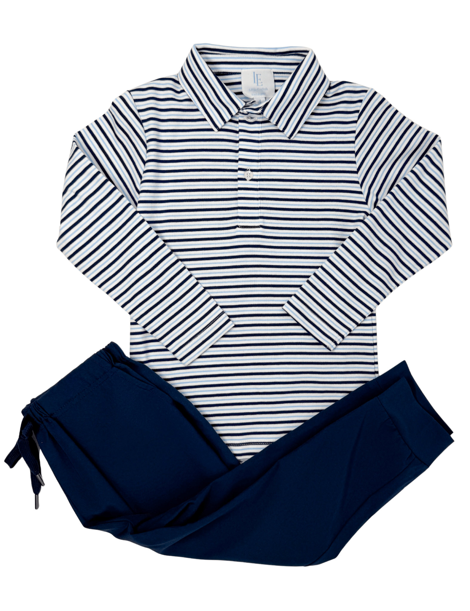 L/S Polo - Winslow Stripe - Sugar Babies Children's Boutique/Meg's Shoppe