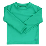 L/S Rash Guard - Bright Green Kids Swim Rufflebutts