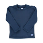 L/S Rash Guard - Navy Kids Swim Rufflebutts