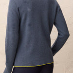L/S Split Neck Sweater w/ Tiping - Blue Fog - Sugar Babies Children's Boutique/Meg's Shoppe