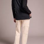 L/S Turtle Neck Combo Top - Black Sweaters Tribal