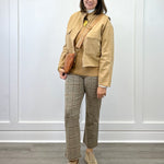 L/S Zip Front Jacket w/ Double Pockets - Ice Latte Outerwear Tribal