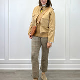 L/S Zip Front Jacket w/ Double Pockets - Ice Latte Outerwear Tribal
