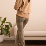 L/S Zip Front Jacket w/ Double Pockets - Ice Latte Outerwear Tribal