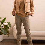 L/S Zip Front Jacket w/ Double Pockets - Ice Latte Outerwear Tribal