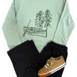 Lt. Green LS Canoe T-Shirt Boys Tees Mustard & Ketchup