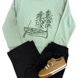 Lt. Green LS Canoe T-Shirt Boys Tees Mustard & Ketchup
