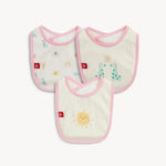 Lullaby Sky Pink Modal Magnetic Bib 3-Pack Baby Sleepwear Magnetic Me