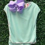 Luna Terry Short Set - Aqua Girls Sets Banana Split
