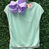Luna Terry Short Set - Aqua Girls Sets Banana Split