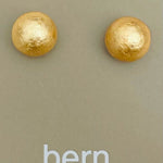 Mache Gold Pearl Stud Earrings TWO FORTY TWO