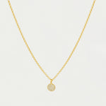 Madeleine Pave Pendant Necklace - Gold - White Top Necklaces Dean Davidson